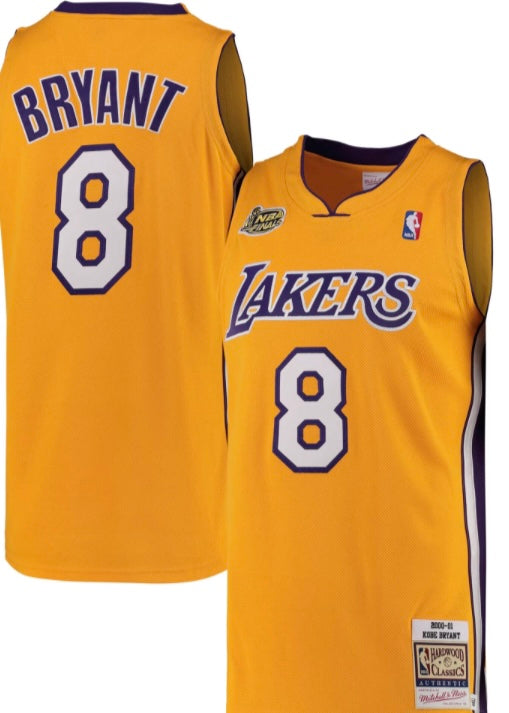 Kobe Bryant #8 Los Angeles Lakers 2000-01 Finals Jersey Men Size