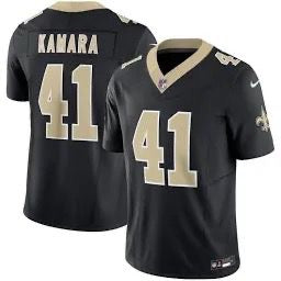 Men's New Orleans Saints Alvin Kamara Nike Black Game Jersey XL