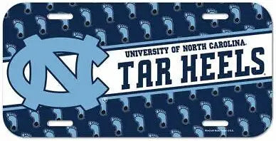 North Carolina Tar Heels Plastic License Plate