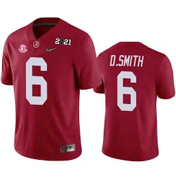 Alabama Crimson Tide DeVonta Smith 2021 National Champions Crimson Jersey Size Large