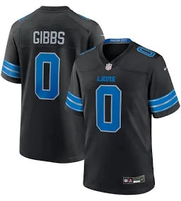 Men's Detroit Lions Jahmyr Gibbs Nike Black Size Large