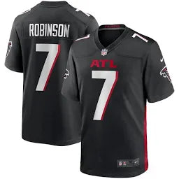 Men's Atlanta Falcons Bijan Robinson Nike Black Game Jersey Size Large