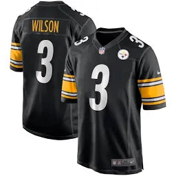 Men's Pittsburgh Steelers Russell Wilson Nike Black Game Jersey Size Small