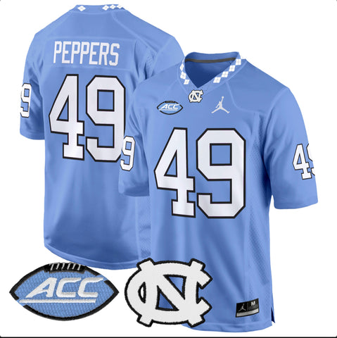 Julius Peppers North Carolina Tar Heels Alumni Player Game Jersey – Carolina Blue Men Size Large