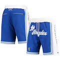 Men's Mitchell & Ness x Just Don White/Royal Los Angeles Lakers 1996 Hardwood Classics Authentic Shorts Size Medium