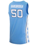 North Carolina Tyler Hansbrough Basketball Jersey with American Patch Blue Unisex Adult Size XXL