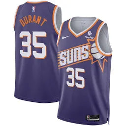 Unisex Nike Kevin Durant Purple Phoenix Suns Swingman Badge Player Jersey - Size Small