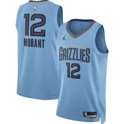 Unisex Memphis Grizzlies Ja Morant Jordan Brand Light Blue Size Large