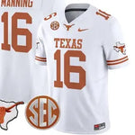 Men’s Texas Longhorns State Map & SEC Patch Jersey Arch Manning Size XLarge