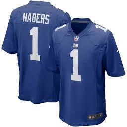 Men's New York Giants Malik Nabers Nike Royal Player Game Jersey Size XLarge
