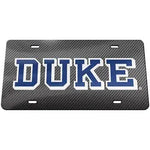 Duke Blue Devils Carbon Car License Plate