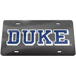 Duke Blue Devils Carbon Car License Plate