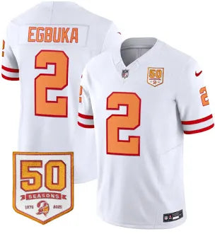 Emeka Egbuka '76 Tampa Bay Buccaneers Nike Alternate 50th Season Game Jersey - '76 White Men’s Size Large