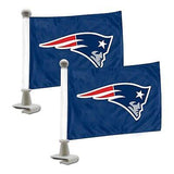Football New England Patriots Flags Set of Two Car Hood Trunk 4"x6" Double Sided