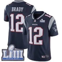 New England Patriots Tom Brady Navy Nike Super Bowl LIII Game Jersey – Men’s Size Medium