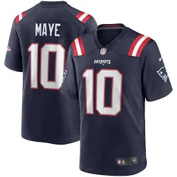 Drake Maye New England Patriots Jersey Navy Men’s Size Large