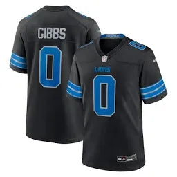Jahmyr Gibbs Detroit Lions 2nd Alternate Game Player Jersey - Black Men’s Size Large