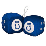 Indianapolis Colts Fuzzy Dice NFL Football Team Logo Plush Car Truck Auto